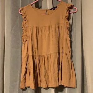 Layered peplum tank